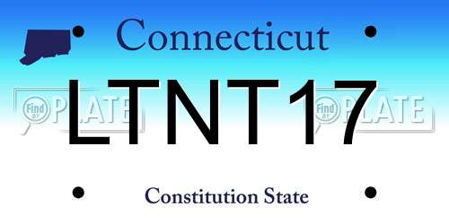 LTNT17 Connecticut License Plate