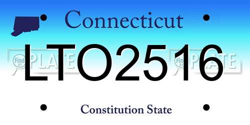 LTO2516 Connecticut License Plate