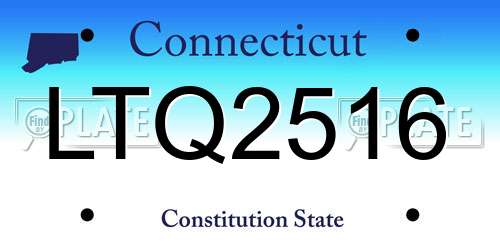 LTQ2516 Connecticut License Plate