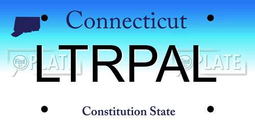 LTRPAL Connecticut License Plate