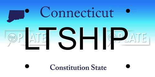 LTSHIP Connecticut License Plate