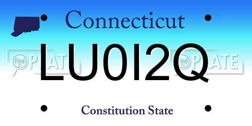 LU0I2Q Connecticut License Plate