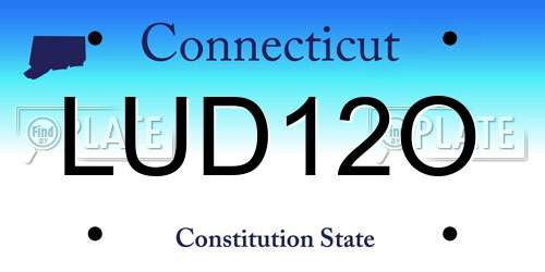 LUD12O Connecticut License Plate