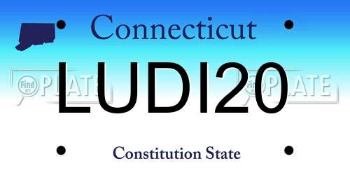 LUDI20 Connecticut License Plate