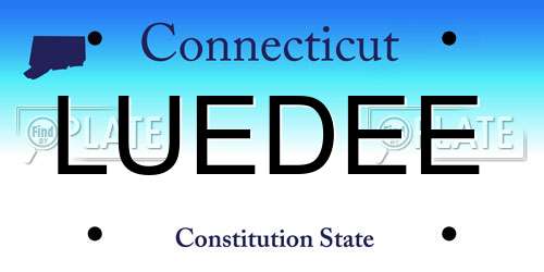 LUEDEE Connecticut License Plate