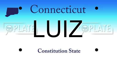 LUIZ Connecticut License Plate