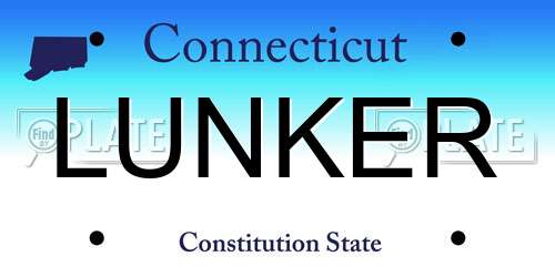 LUNKER Connecticut License Plate