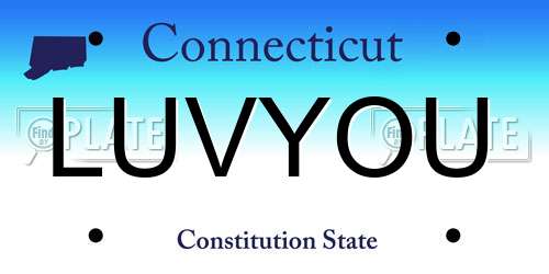 LUVYOU Connecticut License Plate