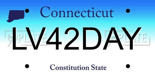 LV42DAY Connecticut License Plate