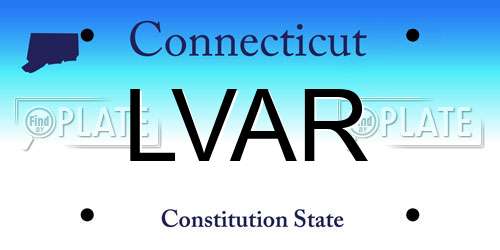 LVAR Connecticut License Plate
