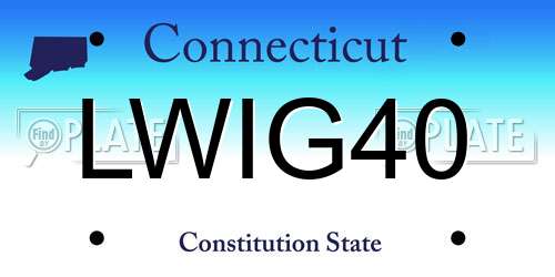 LWIG40 Connecticut License Plate