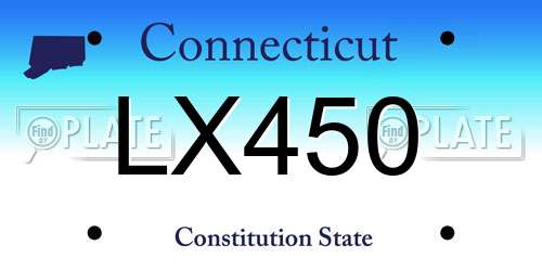 LX450 Connecticut License Plate