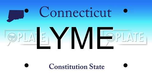 LYME Connecticut License Plate