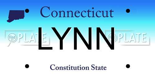 LYNN Connecticut License Plate
