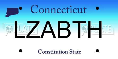 LZABTH Connecticut License Plate