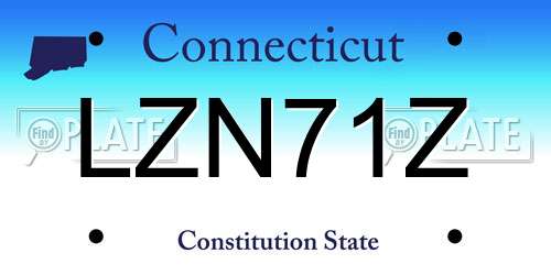 LZN71Z Connecticut License Plate