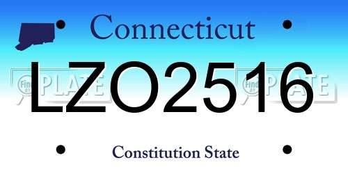 LZO2516 Connecticut License Plate