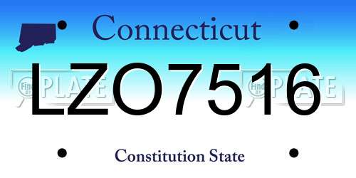 LZO7516 Connecticut License Plate
