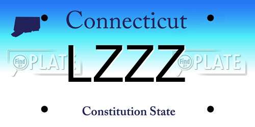 LZZZ Connecticut License Plate