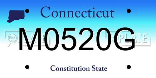 M0520G Connecticut License Plate