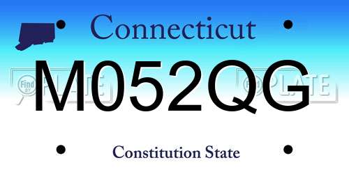 M052QG Connecticut License Plate