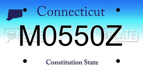 M0550Z Connecticut License Plate