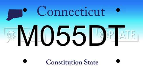 M055DT Connecticut License Plate