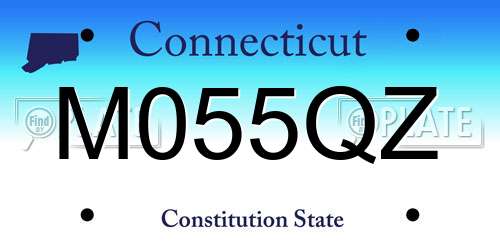M055QZ Connecticut License Plate