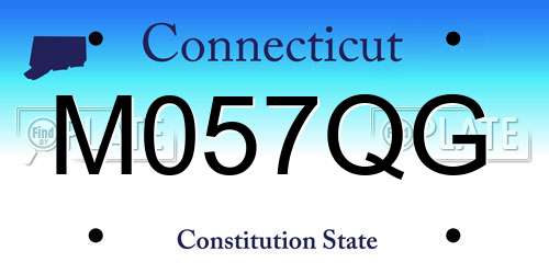 M057QG Connecticut License Plate