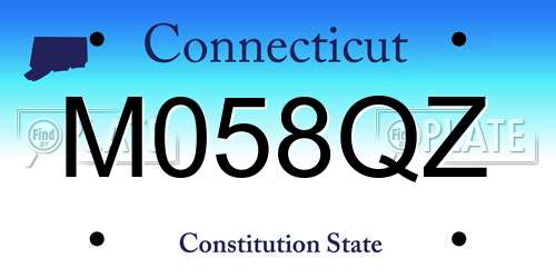 M058QZ Connecticut License Plate