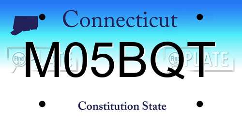 M05BQT Connecticut License Plate