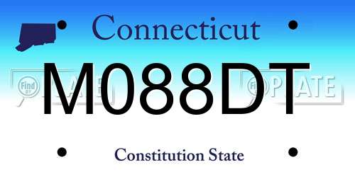 M088DT Connecticut License Plate