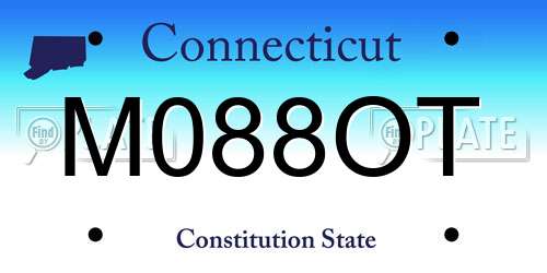 M088OT Connecticut License Plate