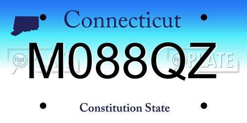 M088QZ Connecticut License Plate