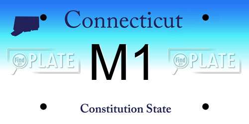 M1 Connecticut License Plate