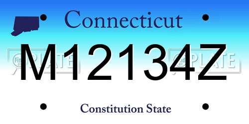 M12134Z Connecticut License Plate