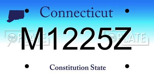 M1225Z Connecticut License Plate