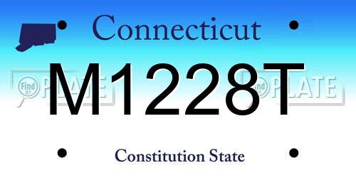 M1228T Connecticut License Plate