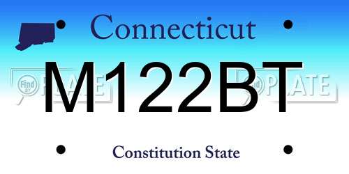 M122BT Connecticut License Plate