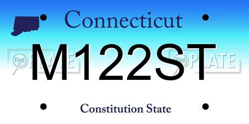 M122ST Connecticut License Plate