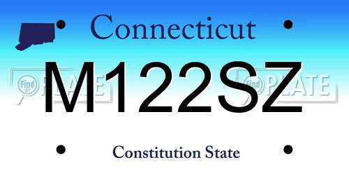 M122SZ Connecticut License Plate
