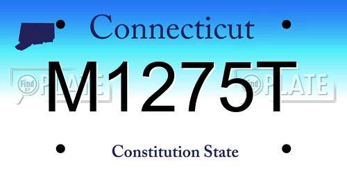 M1275T Connecticut License Plate