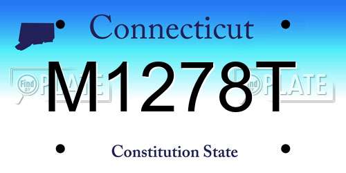 M1278T Connecticut License Plate