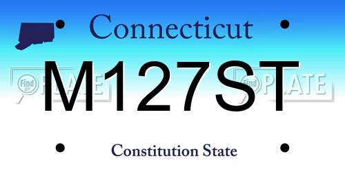 M127ST Connecticut License Plate