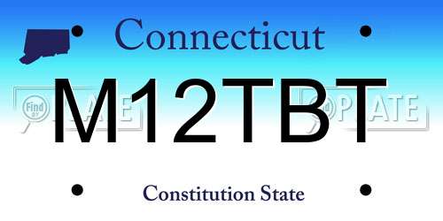 M12TBT Connecticut License Plate
