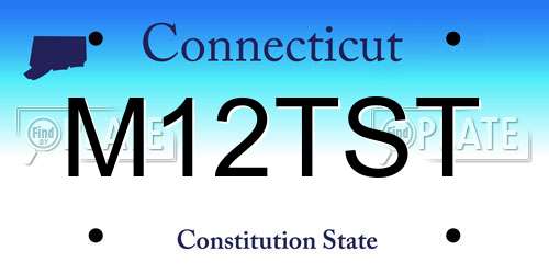 M12TST Connecticut License Plate