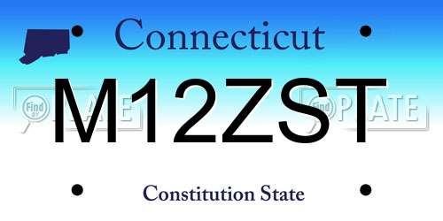 M12ZST Connecticut License Plate