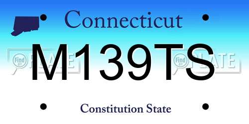 M139TS Connecticut License Plate