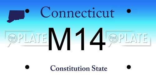 M14 Connecticut License Plate