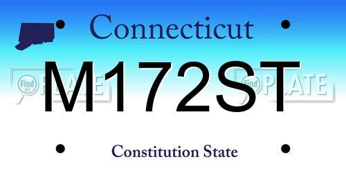 M172ST Connecticut License Plate